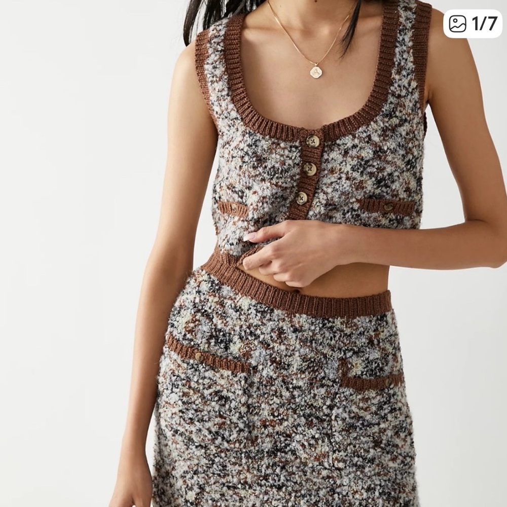 Free People Chalet Sweater/Skirt Set Size MEDIUM worn once